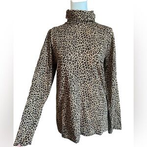 J. Crew animal print turtle neck size M